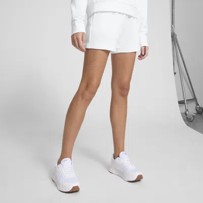 Puma Essentials Elevated Women's 5" Mid-rise Shorts In White