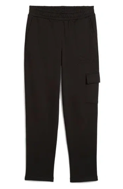 Puma Essentials Embossed Cargo Pants In Black