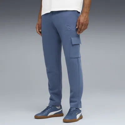 Puma Essentials Embossed Cargo Pants Men In Blue