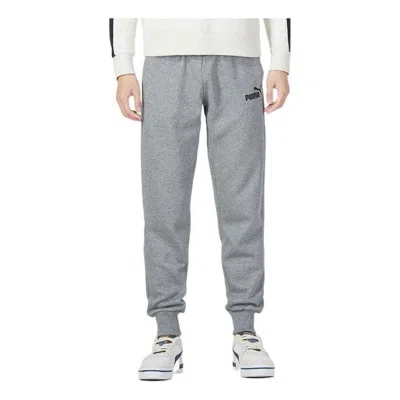 Puma Essentials Fleece Pants 'grey' In Gray
