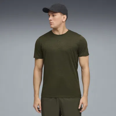 Puma Essentials Heather Cat T-shirt In Green