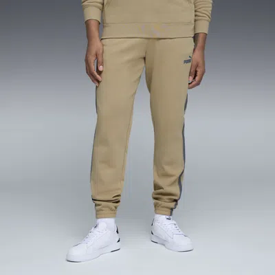 Puma Essentials Herringbone Men's Track Pants In Brown
