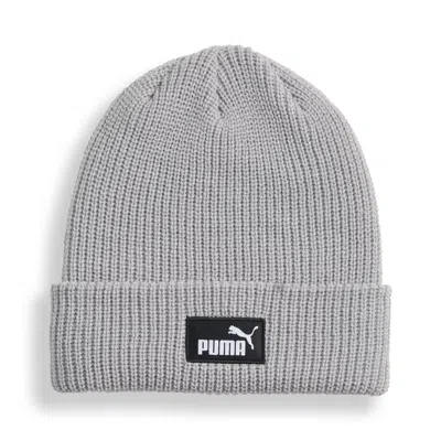 Puma Essentials High Crown Beanie Hat Unisex In Gray