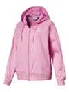 Puma Essentials Hooded Windbreaker Jacket In Pink