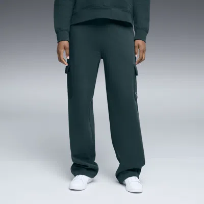 Puma Essentials Jaq Straight Cargo Pants Women In Green