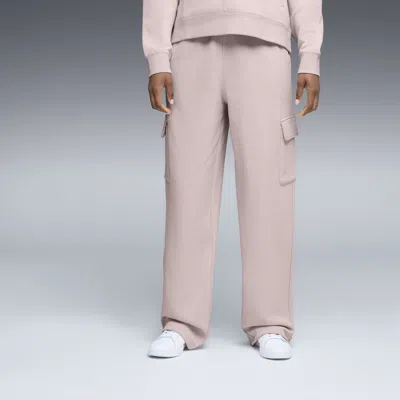 Puma Essentials Jaq Straight Cargo Pants Women In Pink