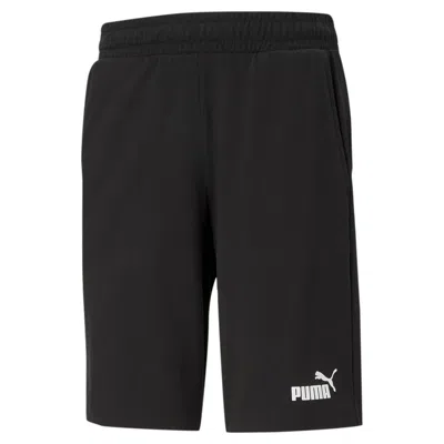 Puma Essentials Jersey Shorts 'black' In Blue
