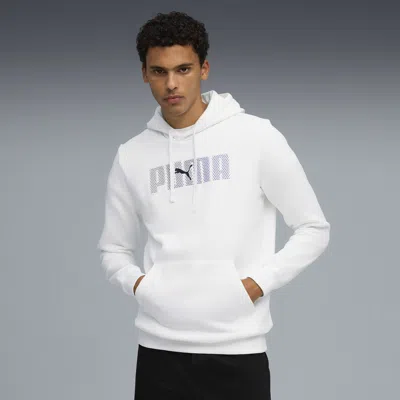 Puma Essentials Logo Lab Hoodie Men In White