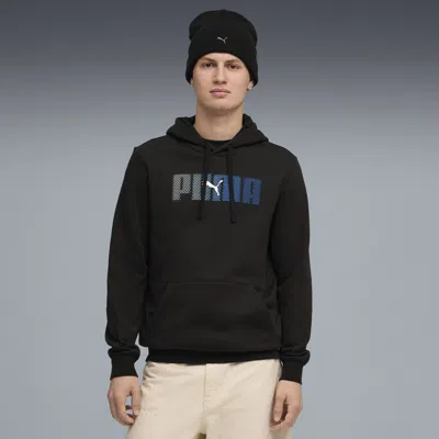 Puma Essentials Logo Lab Hoodie Men In Black