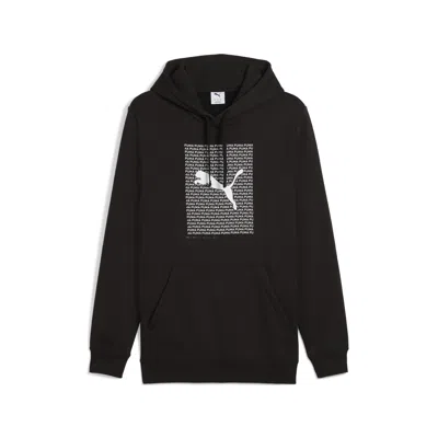 Puma Essentials Logo Lab Hoodie Men In Black