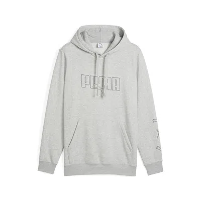 Puma Essentials Logo Lab Hoodie Men In Gray