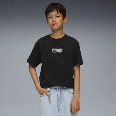 Puma Kids' Essentials Logo Lab Relaxed T-shirt Youth In Black