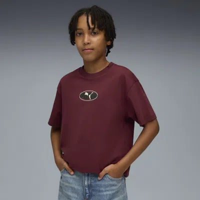 Puma Kids' Essentials Logo Lab Relaxed T-shirt Youth In Brown