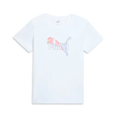 Puma Essentials Logo Lab Women's Tee In White