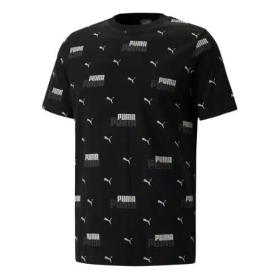 Puma Essentials Logo Power Printed Tee 'black'