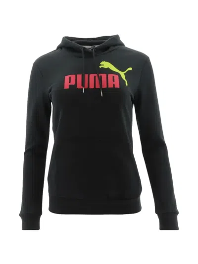 Puma Essentials Logo-print Hoodie In Black