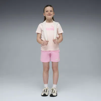 Puma Essentials Matching Sets Little Kid's T-shirt And Shorts Set In Pink