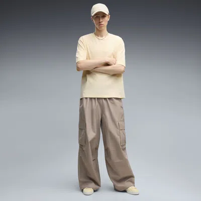 Puma Essentials Men's Oversized Cargo Pants In Sand