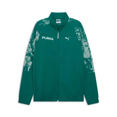 PUMA PUMA ESSENTIALS MEN'S PATTERNED TRACK JACKET
