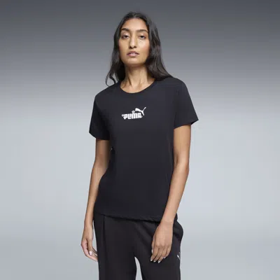 Puma Essentials Nature 2.0 T-shirt Women In Black