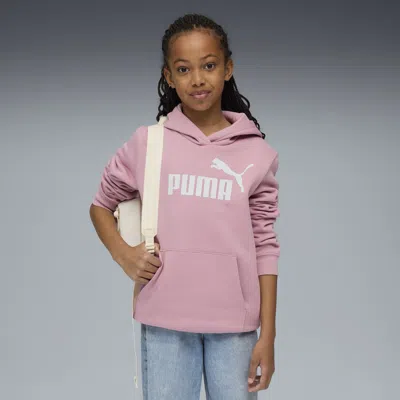 Puma Essentials No. 1 Logo Big Kids' Hoodie In Pink
