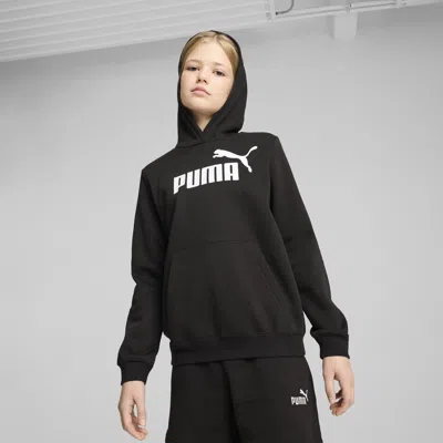 Puma Essentials No. 1 Logo Big Kids' Hoodie In Black