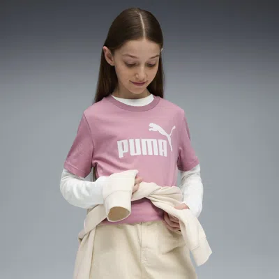 Puma Essentials No. 1 Logo Big Kids' T-shirt In Pink