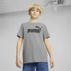 Puma Essentials No. 1 Logo Big Kids' T-shirt In Gray