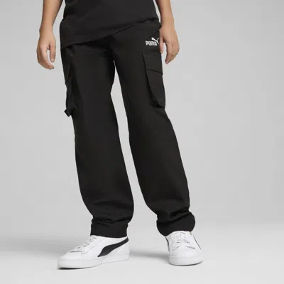 Puma Kids' Ess No. 1 Logo Cargo Pants In Black