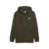 Puma Essentials No. 1 Logo Full-zip Hoodie Men In Green