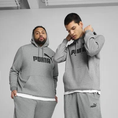Puma Essentials No. 1 Logo Hoodie Men In Gray
