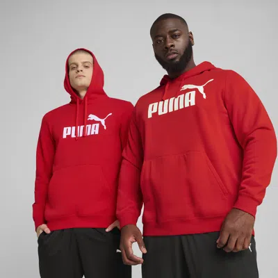 Puma Essentials No. 1 Logo Hoodie Men In Red