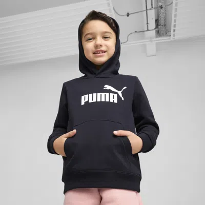 Puma Essentials No. 1 Logo Little Kids' Fleece Hoodie In Black