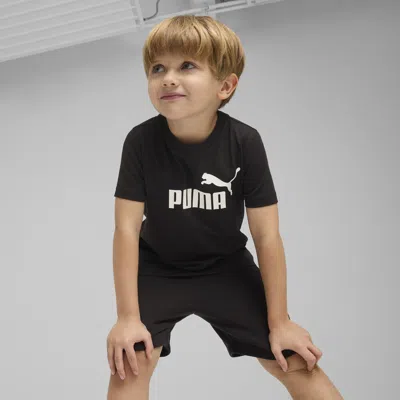 Puma Essentials No. 1 Logo Little Kids' T-shirt In Black
