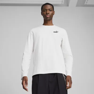 Puma Essentials No. 1 Logo Long Sleeve T-shirt Men In White