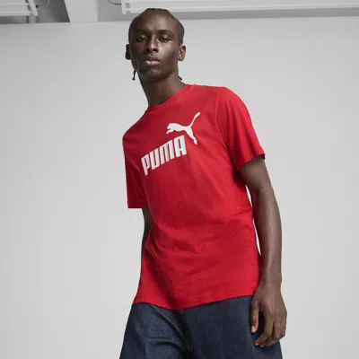 Puma Essentials No. 1 Logo T-shirt Men In Red
