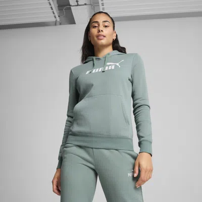 Puma Essentials No. 1 Logo Women's Hoodie In Green