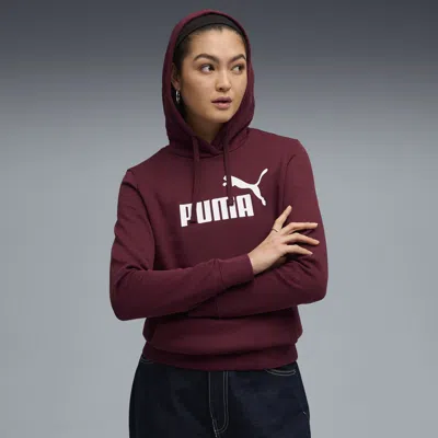Puma Essentials No. 1 Logo Women's Hoodie In Burgundy