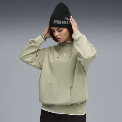 Puma Essentials Oversized Hoodie Women In Green