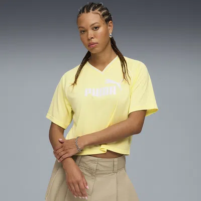 Puma Essentials Relaxed Football Jersey Women In Yellow