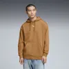 Puma Essentials Relaxed Hoodie Men In Brown