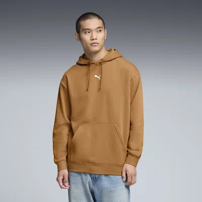 Puma Essentials Relaxed Hoodie Men In Brown