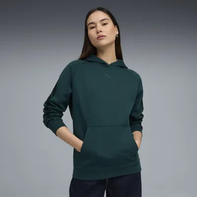 Puma Essentials Satin Women's Hoodie In Green