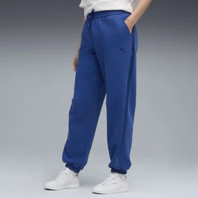 Puma Essentials Satin Women's Jogger Pants In Blue