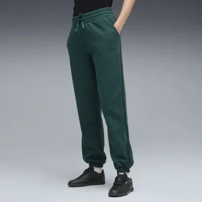 Puma Essentials Satin Women's Jogger Pants In Green