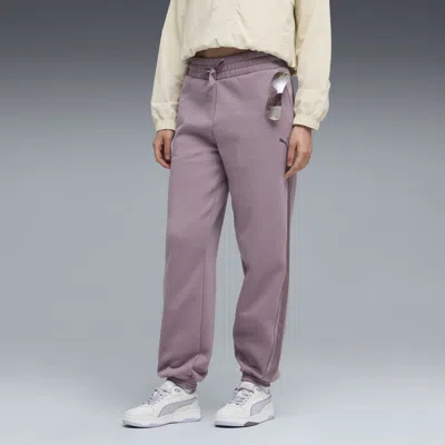 Puma Essentials Satin Women's Jogger Pants In Purple