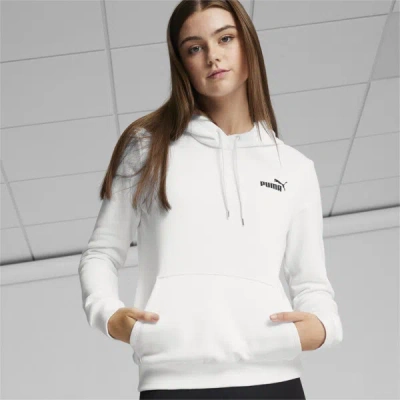 Puma Essentials Small Logo Women's Hoodie In White