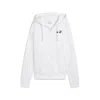 Puma Essentials Small No. 1 Logo French Terry Women's Comfort Full-zip Hoodie In White