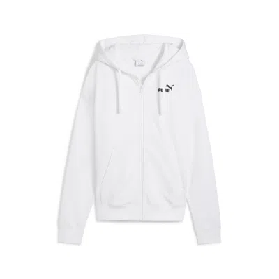 PUMA ESSENTIALS SMALL NO. 1 LOGO FRENCH TERRY WOMEN'S COMFORT FULL-ZIP HOODIE