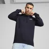 Puma Essentials Small No. 1 Logo Hoodie Men In Blue
